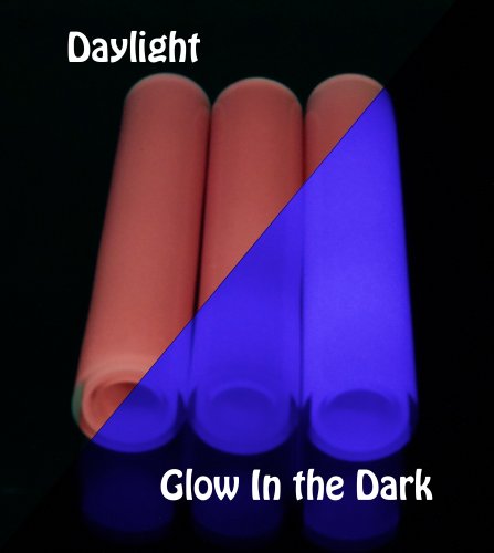 BoroGlow Duskberry Glow In The Dark Glass Tube - UV Reactive Purple Glow