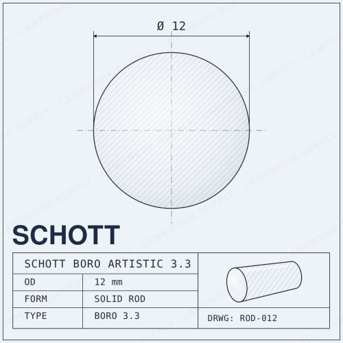 Schott Boro Artistic 12mm Rod