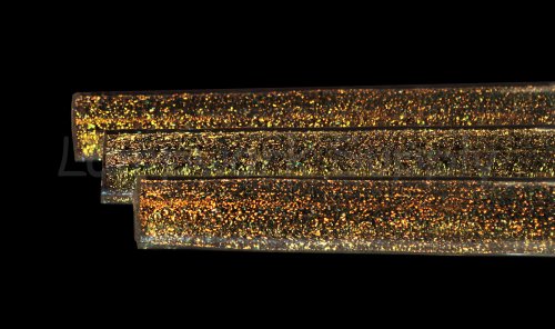 Gold Dichroic Clear Core Cane