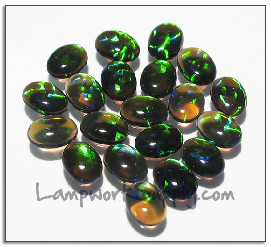 Green Opal 6x8mm Oval Cabochon