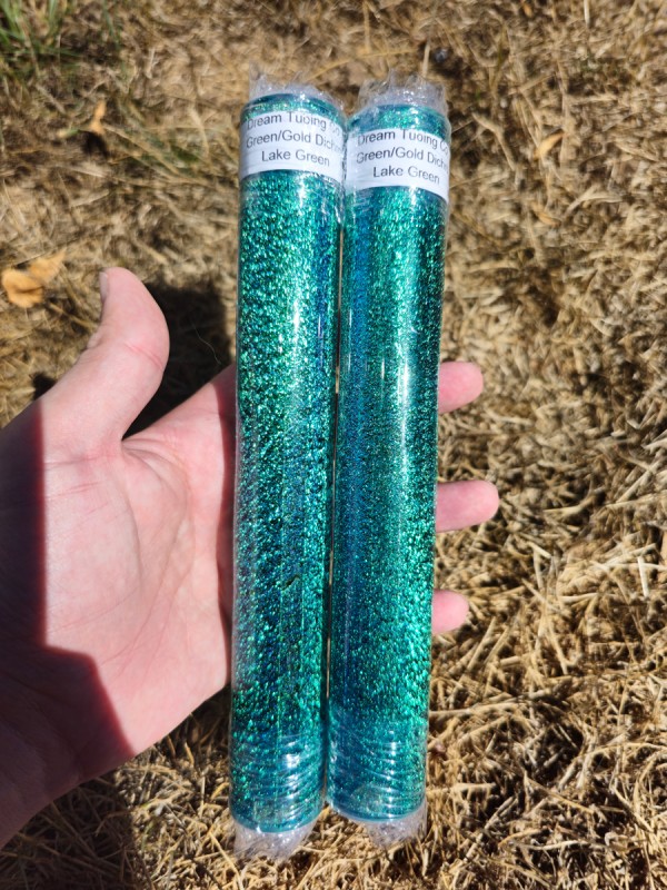 Green Gold Dichroic over Lake Green Tubing