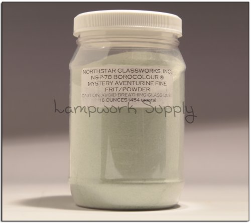Northstar Mystery Aventurine (78) - Fore Powder 1 lb. (70/100 Grade Mix) Frit Fore Powder 16 oz jar