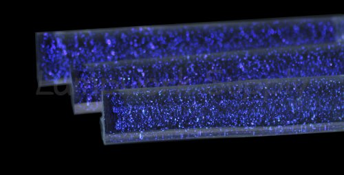 Blue Dichroic Clear Core Cane