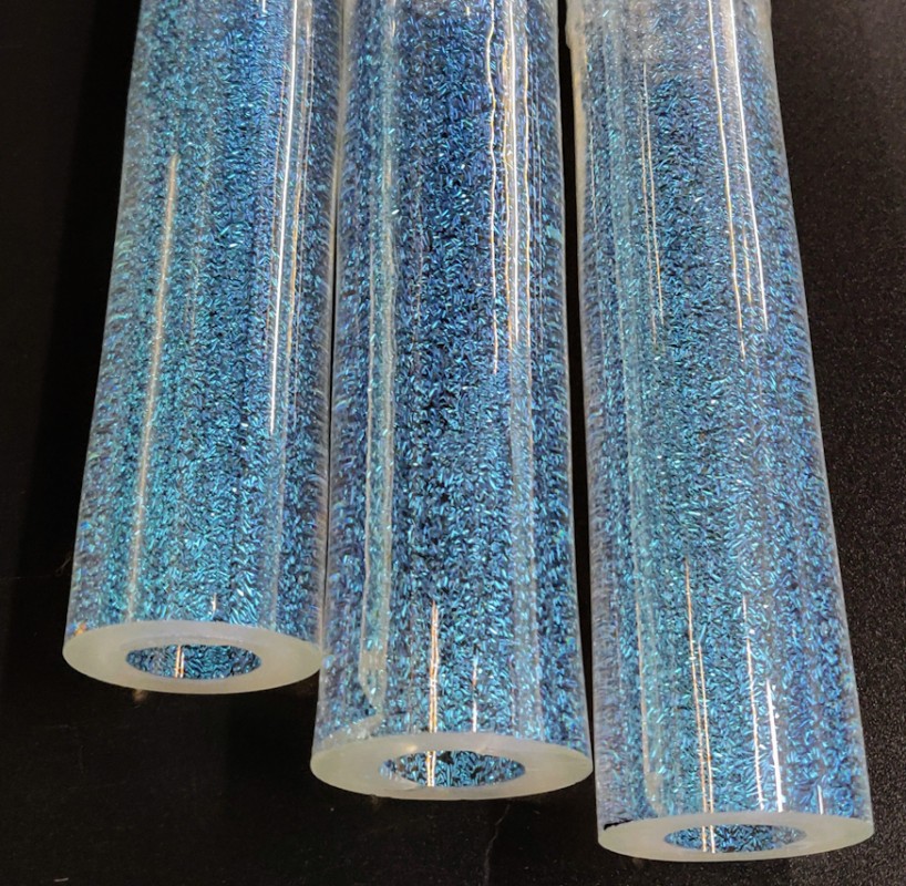 Silver Dichroic over Clear Tubing