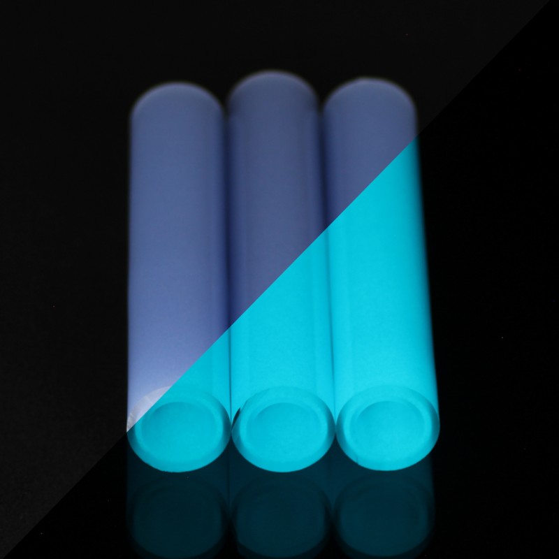 BoroGlow Light Cobalt Glow In The Dark Glass Tube - UV Reactive Aqua Glow