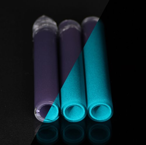 BoroGlow Purple Glow In The Dark Glass Tube - UV Reactive Aqua Glow