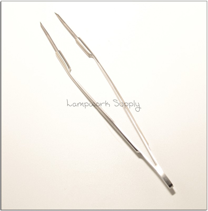 Tungsten Tip Tweezers - Thick Handle - 8 Inch