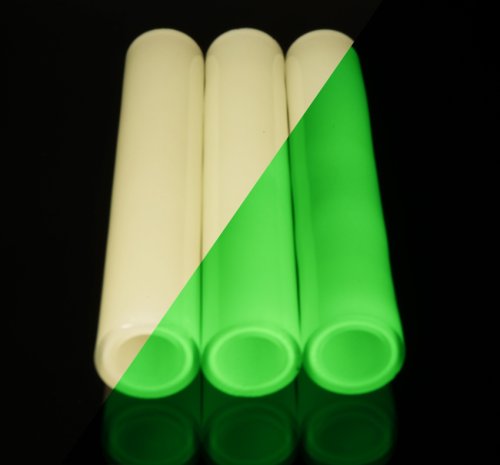 BoroGlow Clear Glow In The Dark Glass Tube - UV Reactive Green Glow