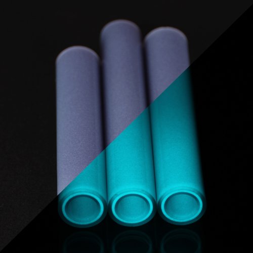 BoroGlow Secret White Glow In The Dark Glass Tube - UV Reactive Aqua Glow