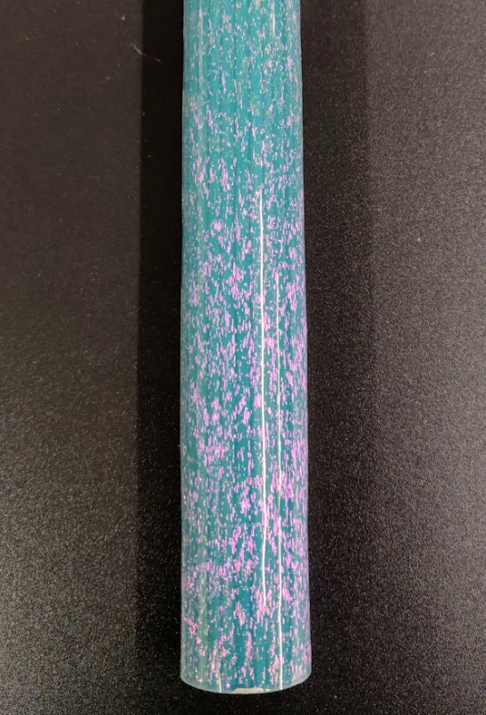 Magenta Dichroic over Glass Alchemy Agua Azul Tubing