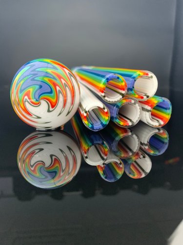 Candy Land 50/50 Vac Stack - Colored Borosilicate Glass Tubing