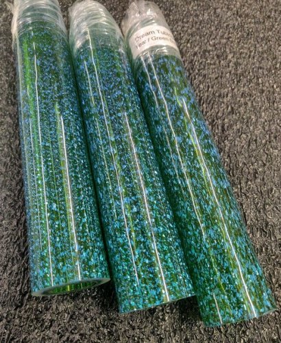Dream Tubing Teal Dichroic - Trautman Green Stardust Tube Trautman Green Stardust