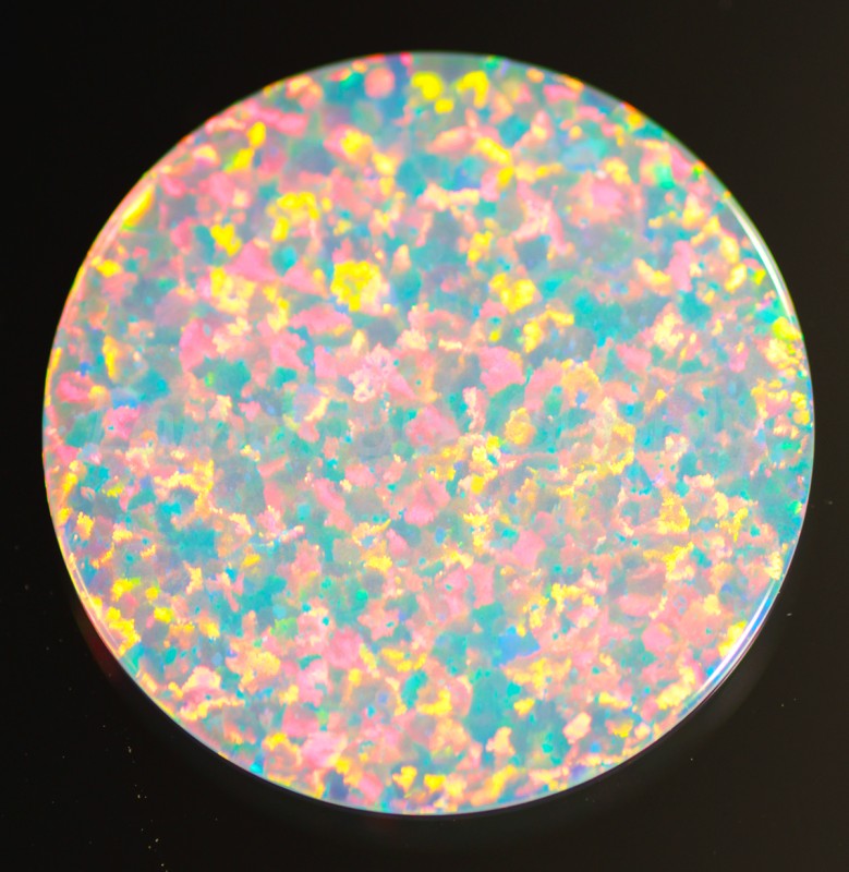 20mm Pink Round Coin Opal