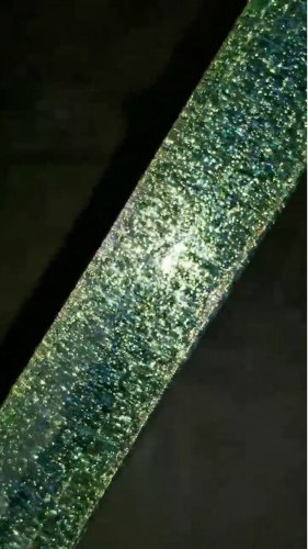 Green/Gold Dichroic Clear Core Cane