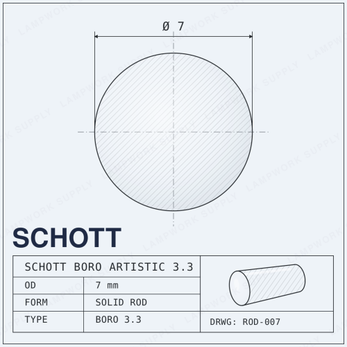 Schott Boro Artistic 7mm Rod