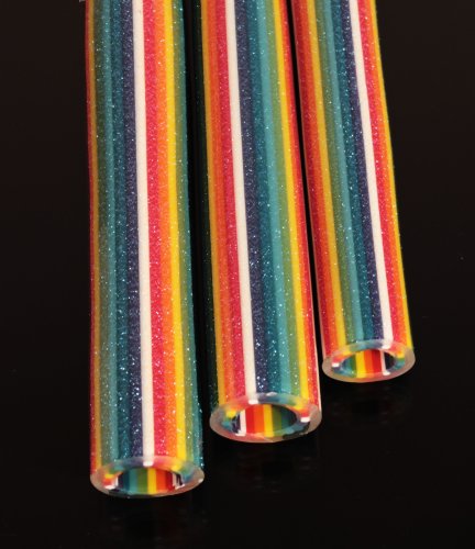 Dream Tubing Silver Dichroic - Rainbow x 3 Lined Tube Rainbow x 3 Lined