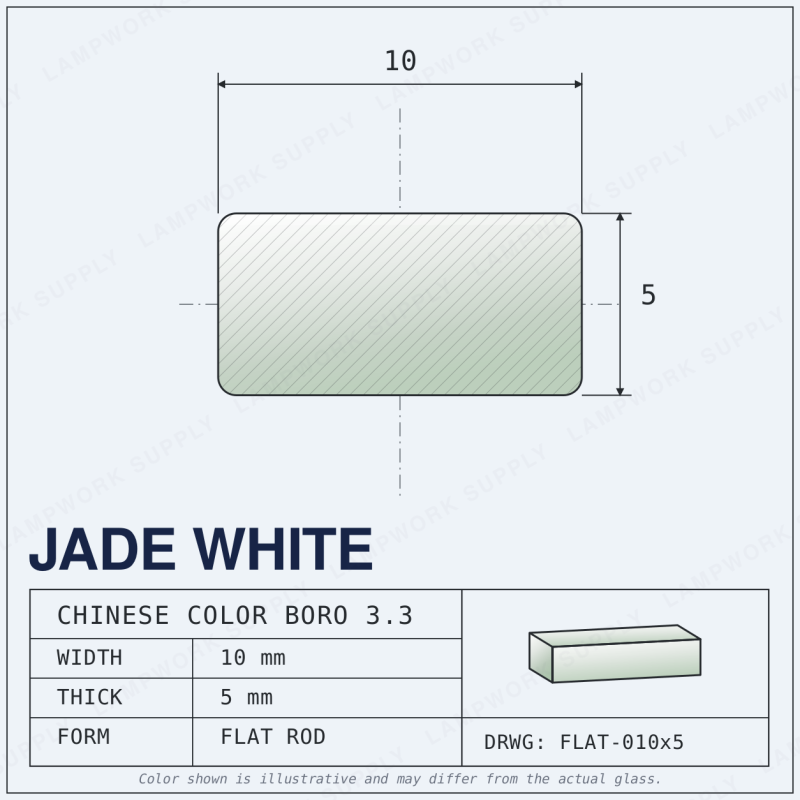 Jade White 10mm Rod